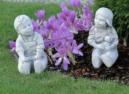 Junge Bub 34cm Figur Statue Figuren Skulptur Statuen Garten